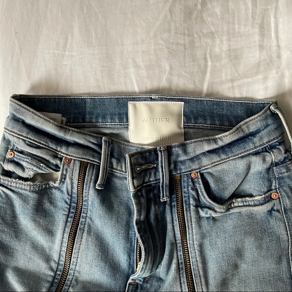 MOTHER High Waisted Rascal Zip Step Fray - Picture 8 of 13